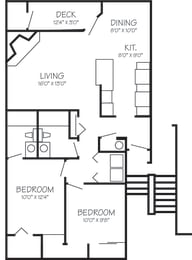 2 beds, 2 baths, 928 sqft, $1,728