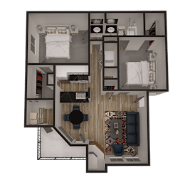 2 beds, 1 bath, 882 sqft, $1,442