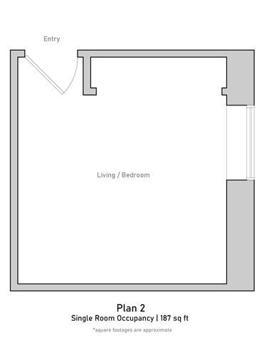 Studio, 1 bath, 187 sqft, $1,695