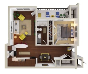 1 bed, 1 bath, 842 sqft, $1,500