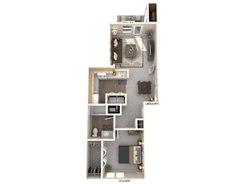 1 bed, 1 bath, 707 sqft, $1,165
