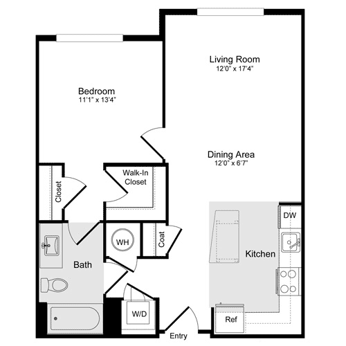 1 bed, 1 bath, 714 sqft, $2,319, Unit 405