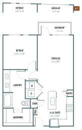 1 bed, 1 bath, 815 sqft, $1,527