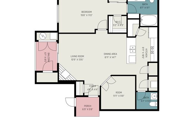 2 beds, 1.5 baths, $1,795, Unit Unit 619