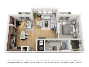 1 bed, 1 bath, 778 sqft, $2,186