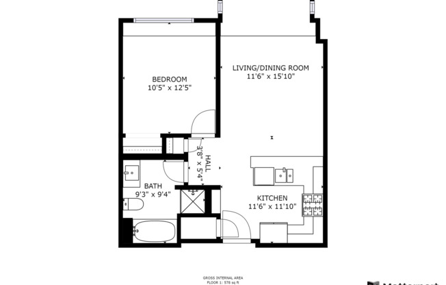 1 bed, 1 bath, $2,795