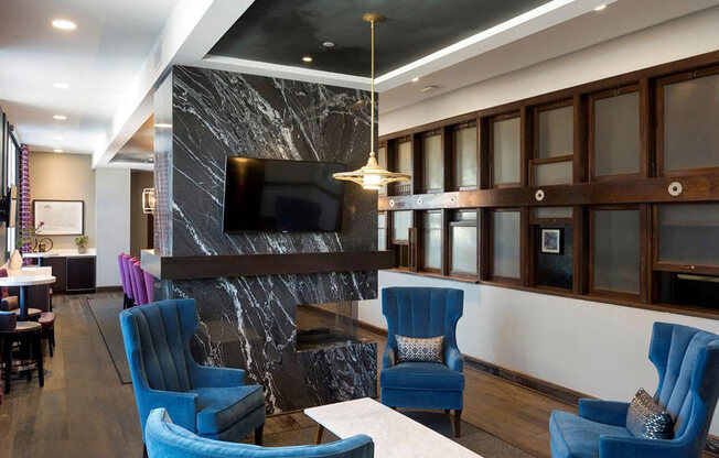 Clubhouse with TV at Custom House, St. Paul, MN