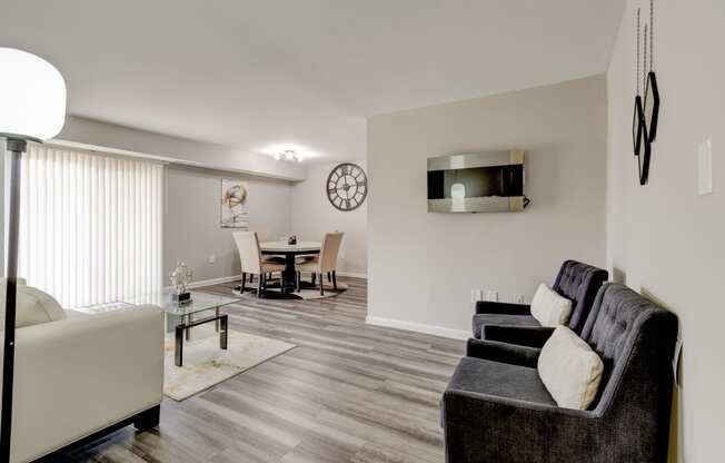 Open Space Living Room and Dining Area at Admiral Place, Maryland