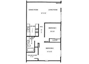 2 beds, 1 bath, 850 sqft, $1,990