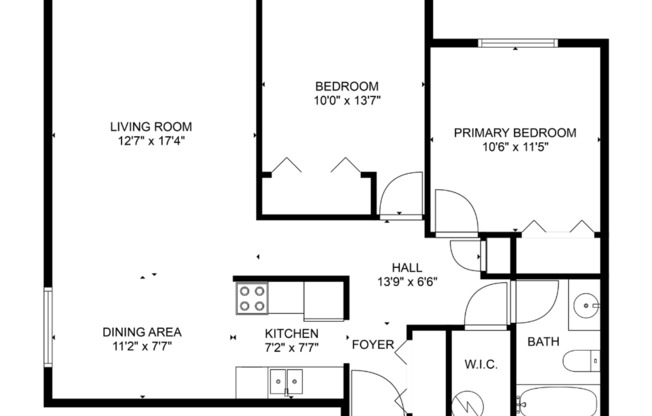 2 beds, 1 bath, 830 sqft, $750, Unit 4416-301
