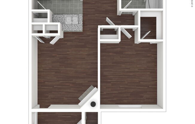 1 bed, 1 bath, 643 sqft, $1,030