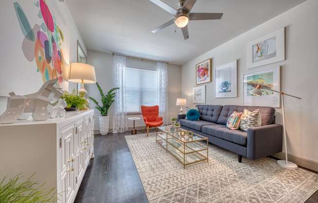 Modern Living Room at Retreat at the Rim, San Antonio, Texas