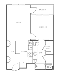 1 bed, 1 bath, 742 sqft, $2,660
