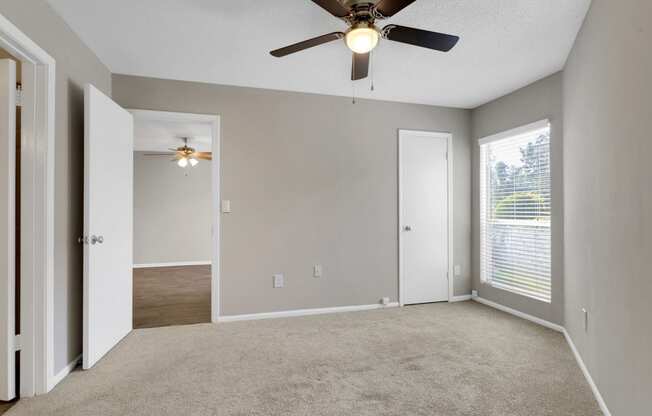 Spacious Bedroom with Plush Carpeting