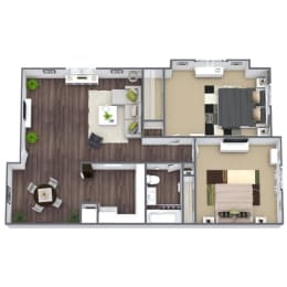 2 beds, 1 bath, 935 sqft, $2,385