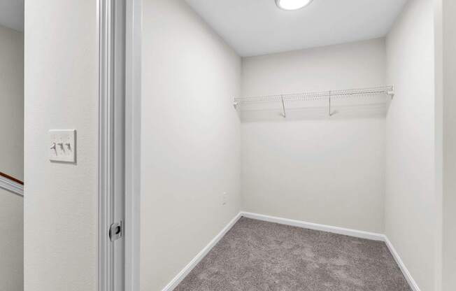 Closet in the Loft at the Ledges Apartments in Weymouth.