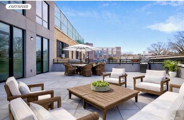 1 bed, 1 bath, $3,546, Unit 2F_TERRACE