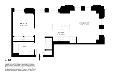 1 bed, 1 bath, 652 sqft, $1,840