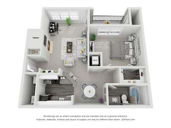 1 bed, 1 bath, 894 sqft, $1,157