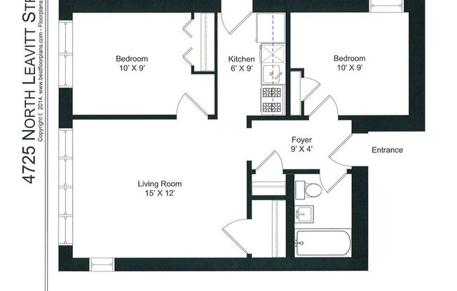 2 beds, 1 bath, 655 sqft, $2,235, Unit 4725-1