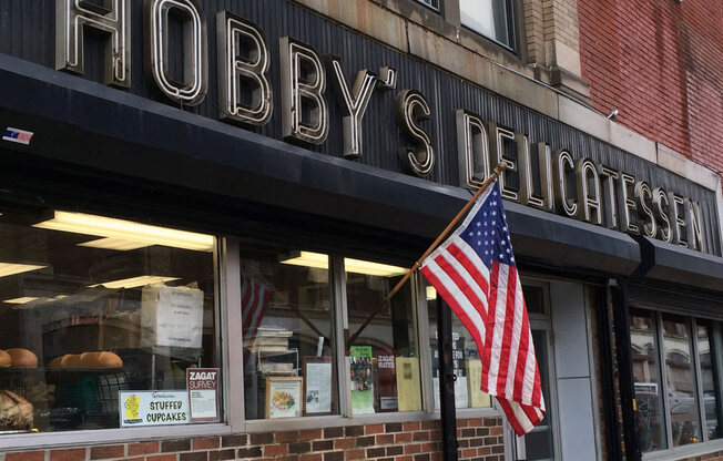 Exterior of local delicatessen