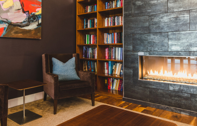 Get lost in a good book or work from home next to the fire in our cozy library
