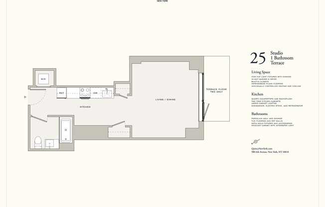 Studio, 1 bath, $4,450, Unit 225