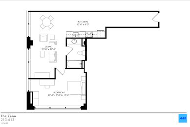 1 bed, 1 bath, 771 sqft, $1,380