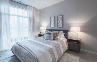 our apartments offer a bedroom with a king sized bed