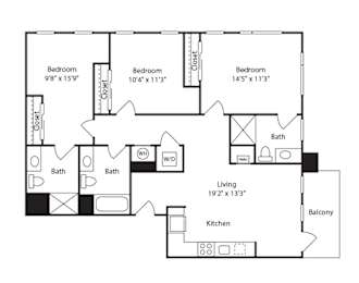 3 beds, 3 baths, 1,241 sqft, $6,023