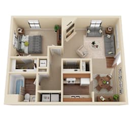 1 bed, 1 bath, 725 sqft, $874