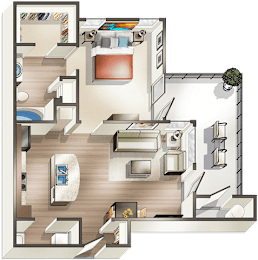 1 bed, 1 bath, 757 sqft, $1,293