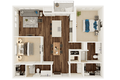 2 beds, 2 baths, 1,325 sqft, $1,962