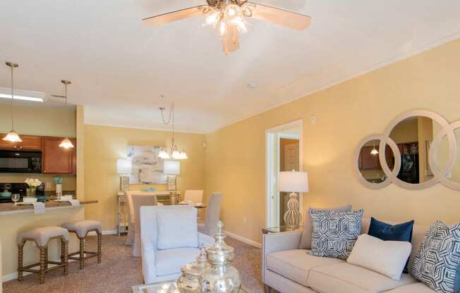 Birch Living Room at Stone Ridge Apartment Homes, Mobile, Alabama