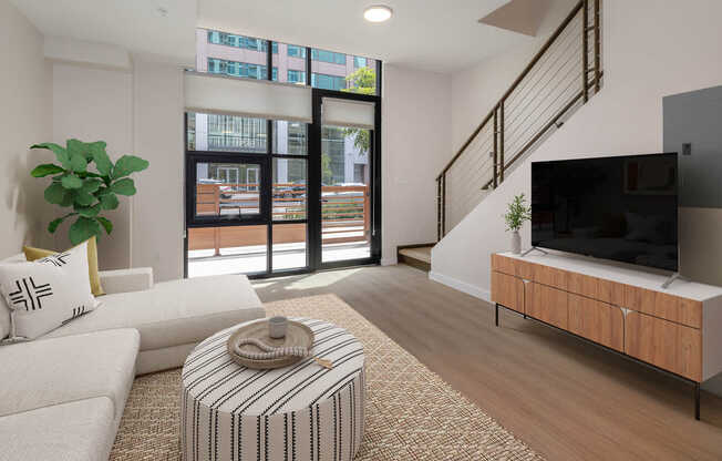 Living Room with Hard Surface Flooring