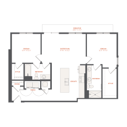2 beds, 2 baths, 1,267 sqft, $2,055