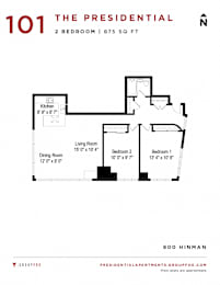 2 beds, 1 bath, $2,200