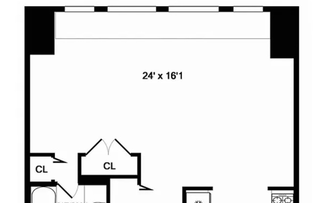 Studio, 1 bath, $4,000, Unit 3411