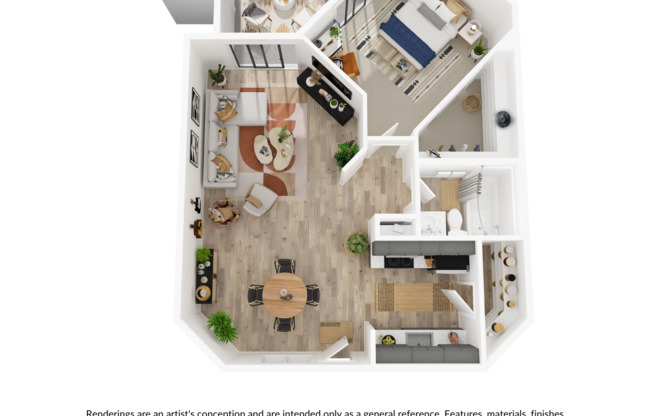 1 bed, 1 bath, 731 sqft, $1,568