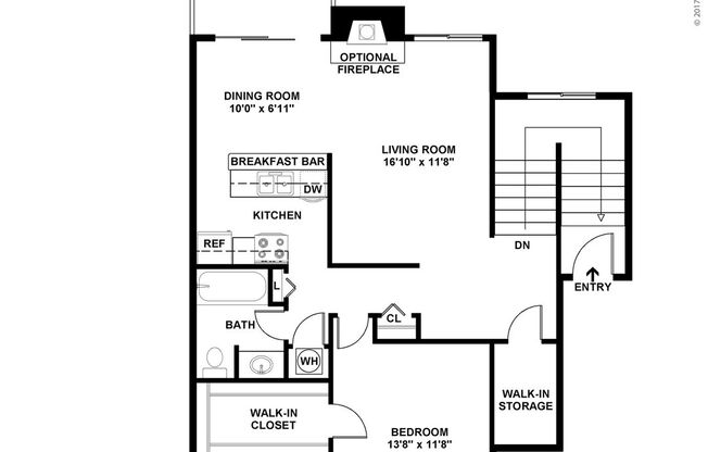 1 bed, 1 bath, 1,011 sqft, $1,174