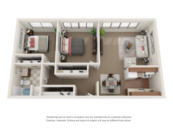 2 beds, 1 bath, 900 sqft, $1,316