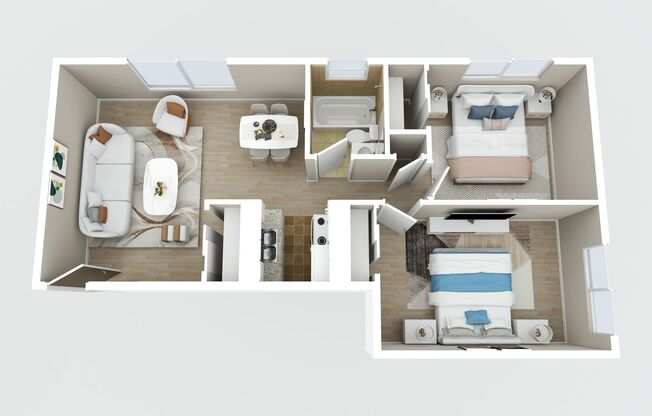 2 beds, 1 bath, 785 sqft, $1,047, Unit CW 110-03