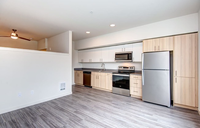 Living And Kitchen at Hazel Apartments, Edmonds, 98026