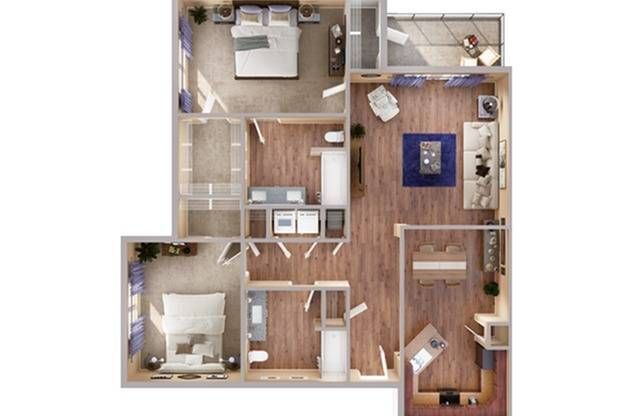 2 beds, 2 baths, 1,172 sqft, $1,520