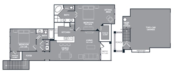 2 beds, 2 baths, 1,381 sqft, $1,735