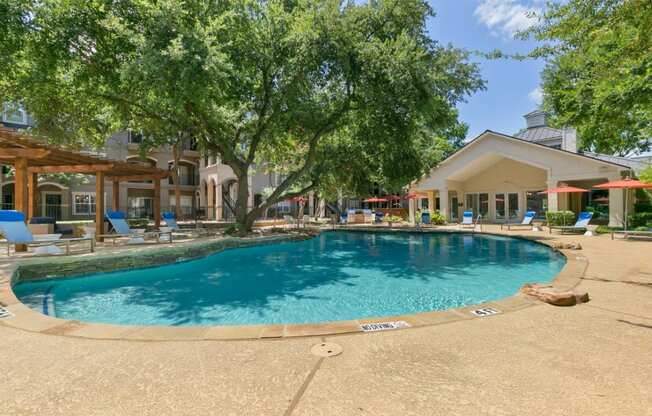 La Costa Villas in Dallas, Texas Pool with Lounge Chairs