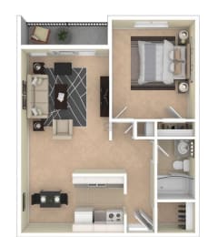 1 bed, 1 bath, 750 sqft, $1,220