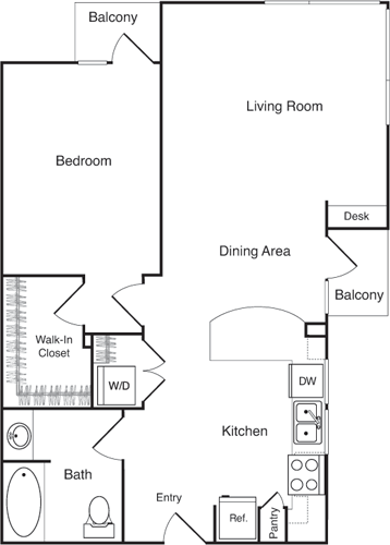 1 bed, 1 bath, 999 sqft, $3,384, Unit 406