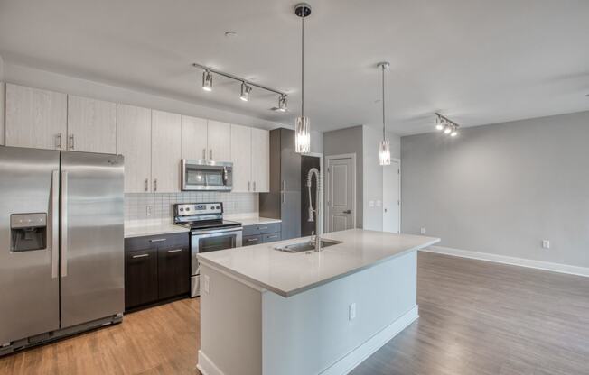 Modern Kitchen With Stainless Steel Appliances at Centric LoHi by Windsor, Denver, 80211