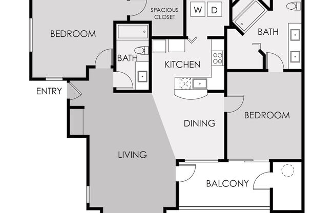 2 beds, 2 baths, 1,052 sqft, $1,620